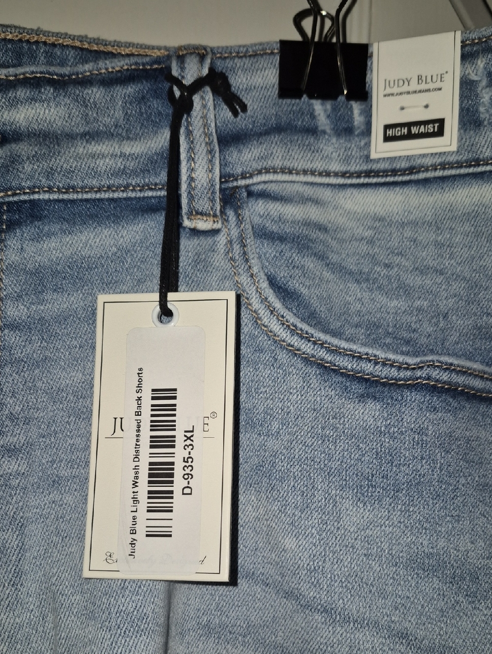 Judy Blue Light Wash High Waist Denim Shorts